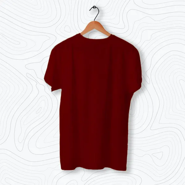 Round Neck T-Shirts Live Photo in Maroon