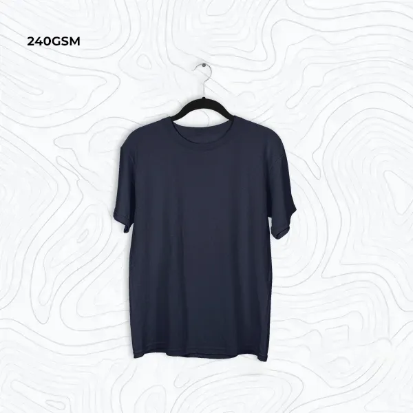 240 GSM Oversized T-Shirt  Live Photo in cro240deepblue