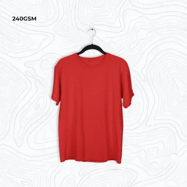 240 GSM Oversized T-Shirt  Live Photo in cro240red