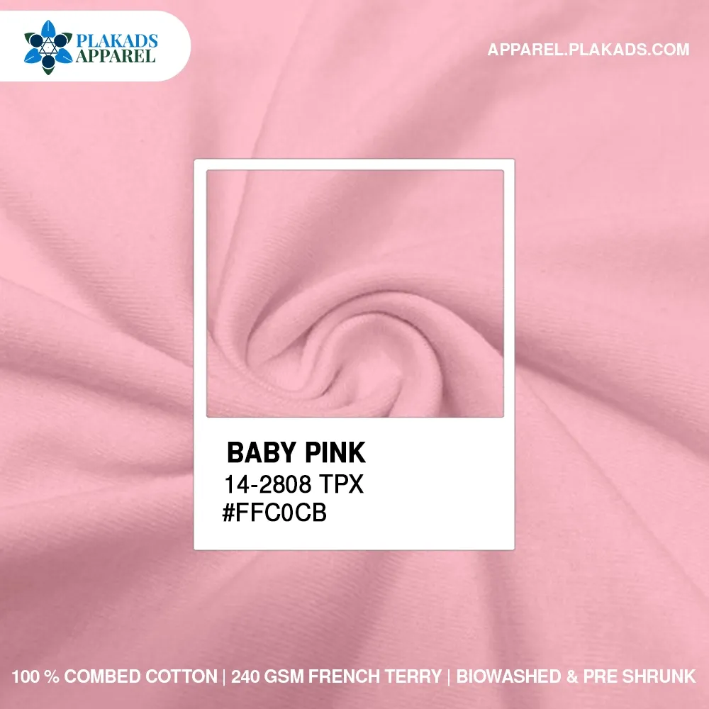 Cotton French Terry Live Photo in french terry Baby Pink