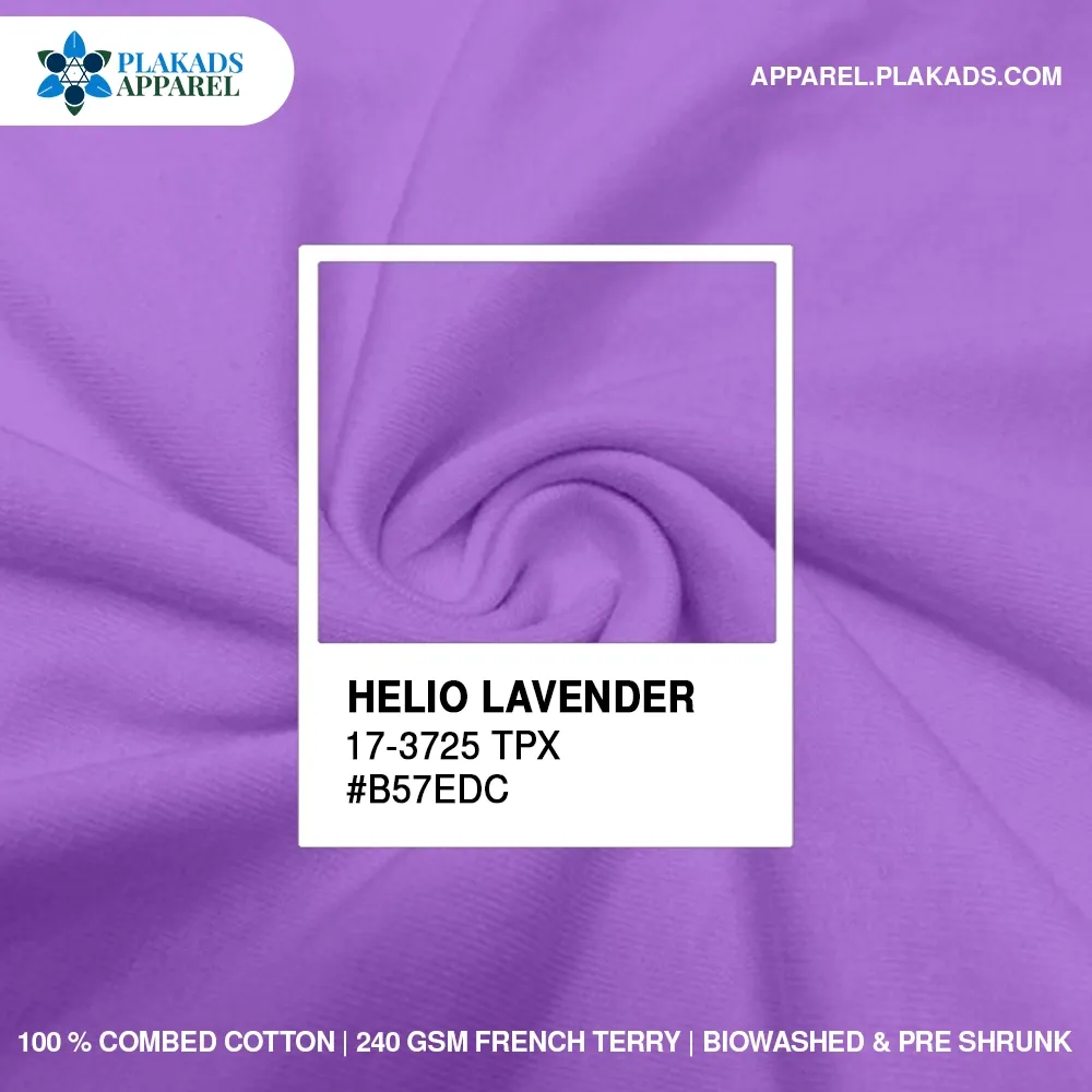 Cotton French Terry Live Photo in french terry Helio Lavender