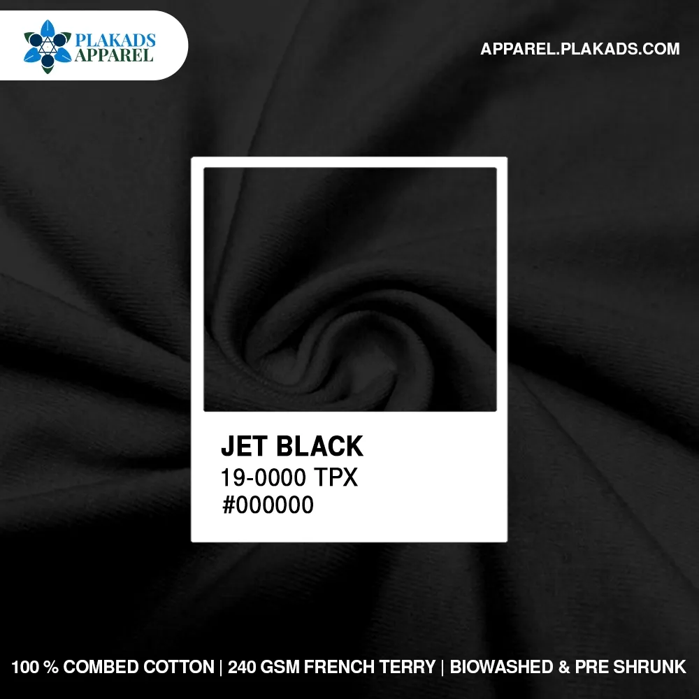 Cotton French Terry Live Photo in french terry Jet Black