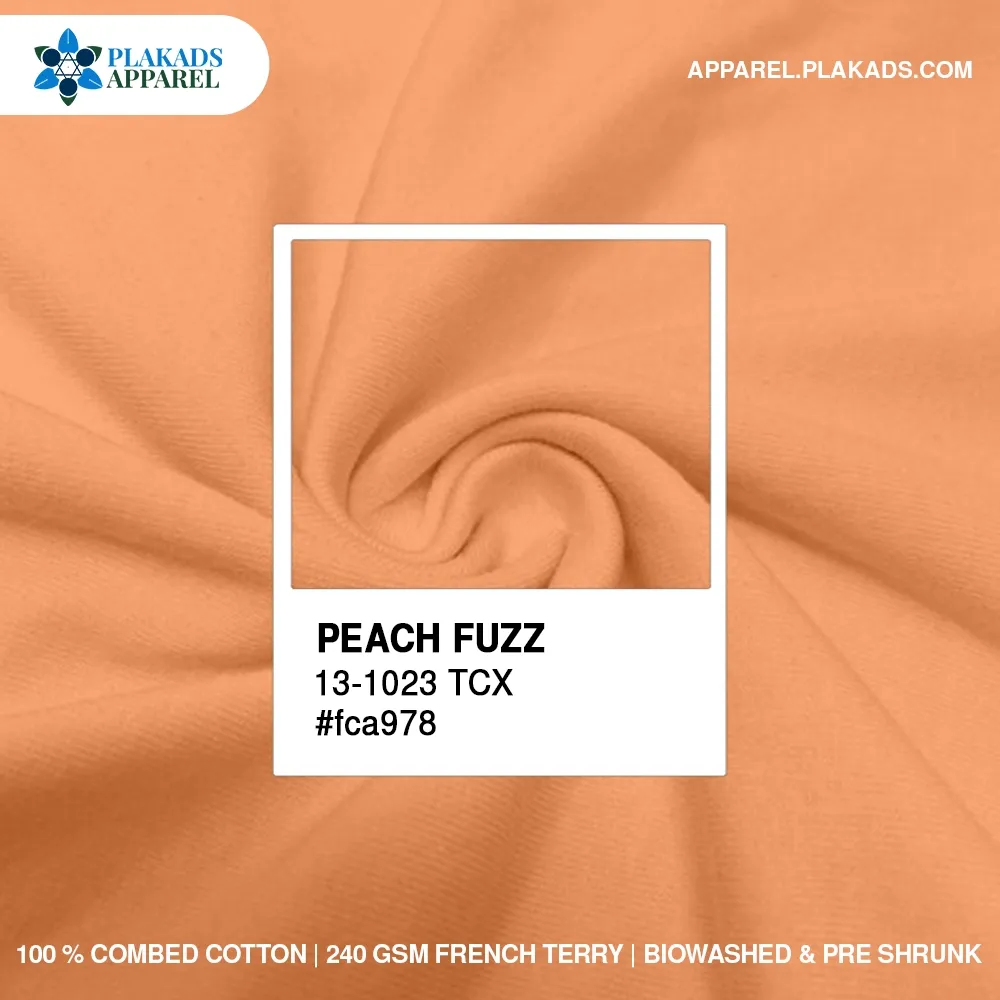 Cotton French Terry Live Photo in french terry Peach Fuzz