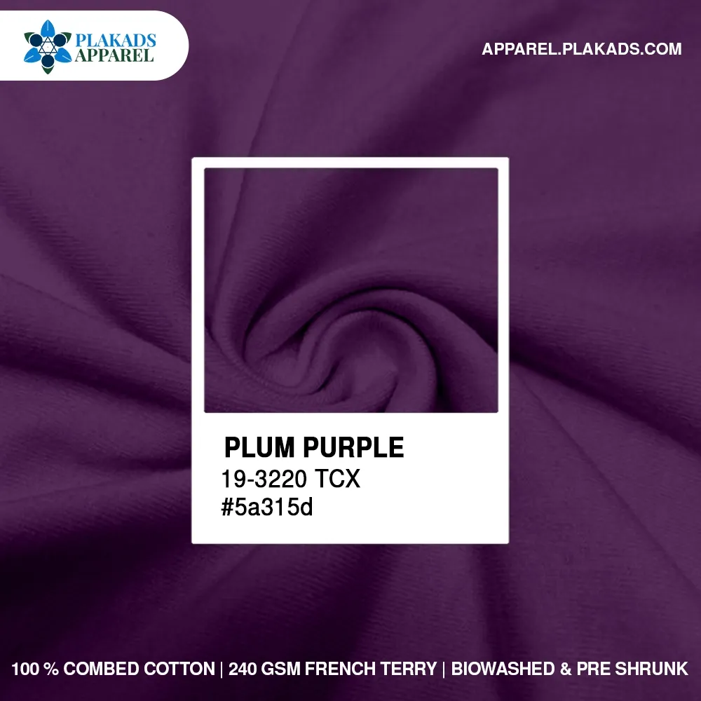 Cotton French Terry Live Photo in french terry Plum Purple