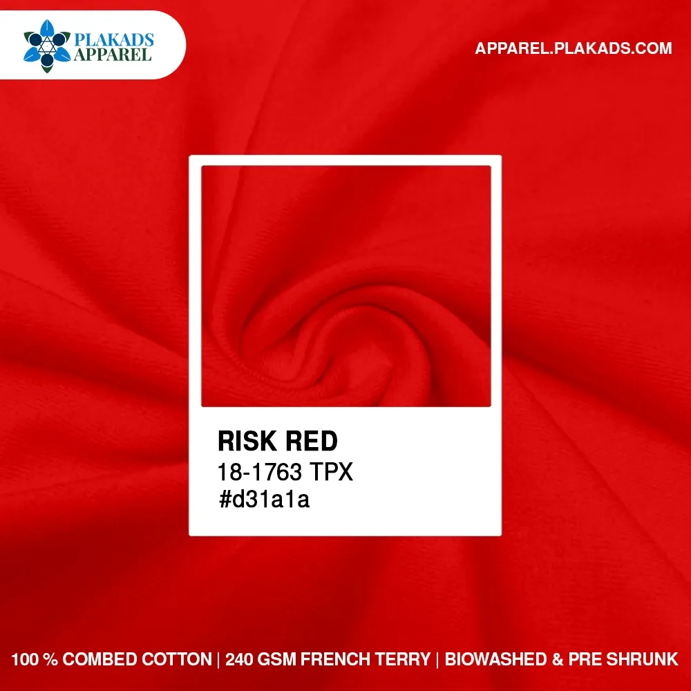 Cotton French Terry Live Photo in french terry Risk Red