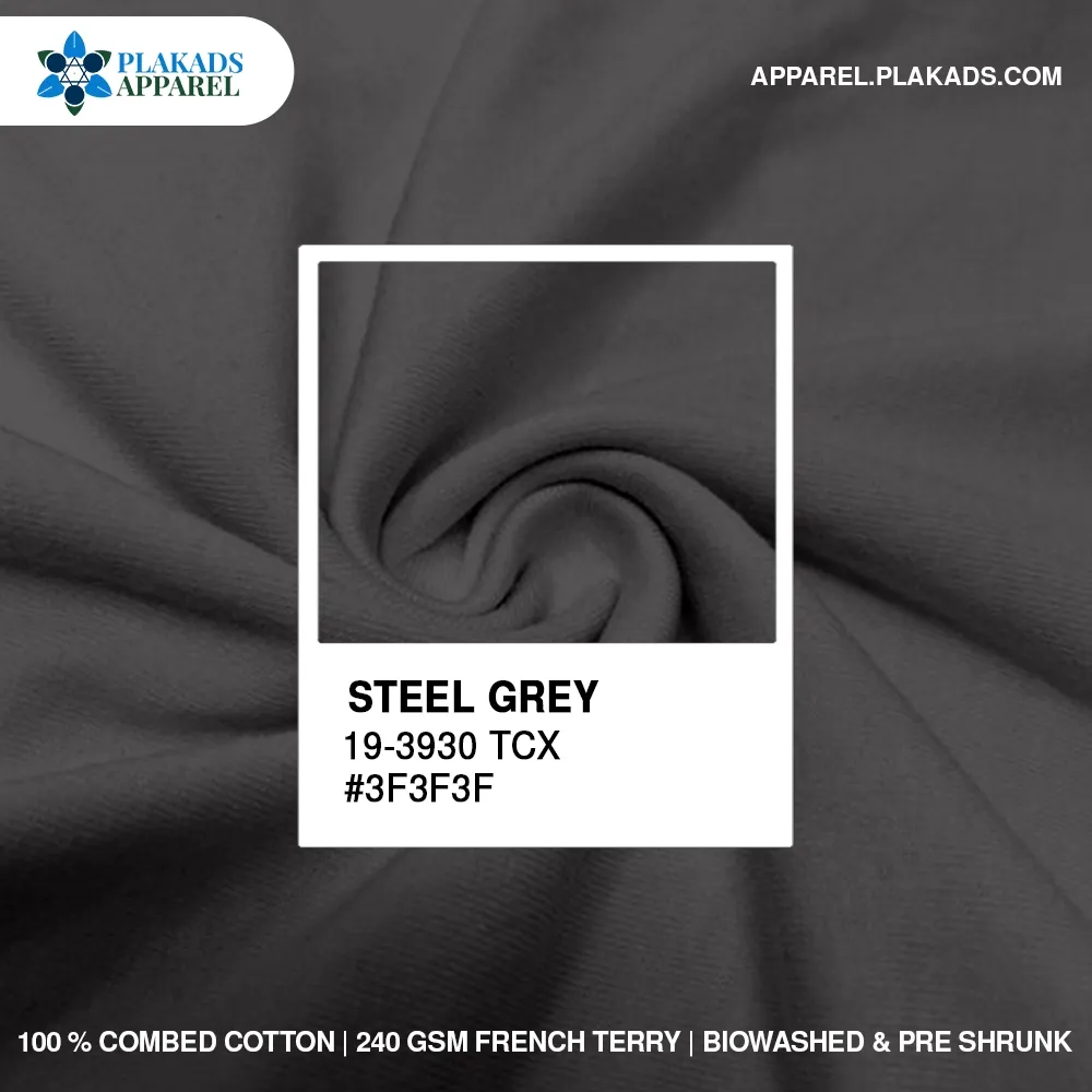 Cotton French Terry Live Photo in french terry Steel Grey