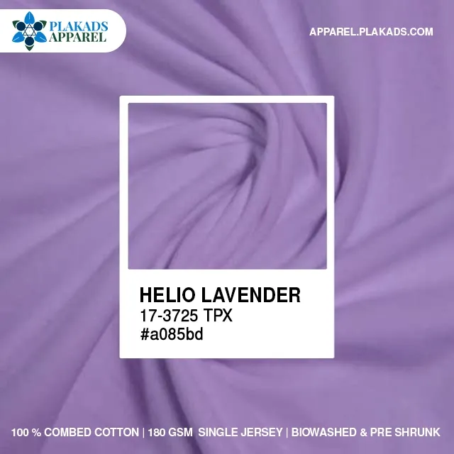 Cotton Single Jersey Fabric Live Photo in helio lavender