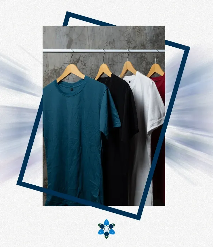 Image Of Pique Round Neck T-shirts