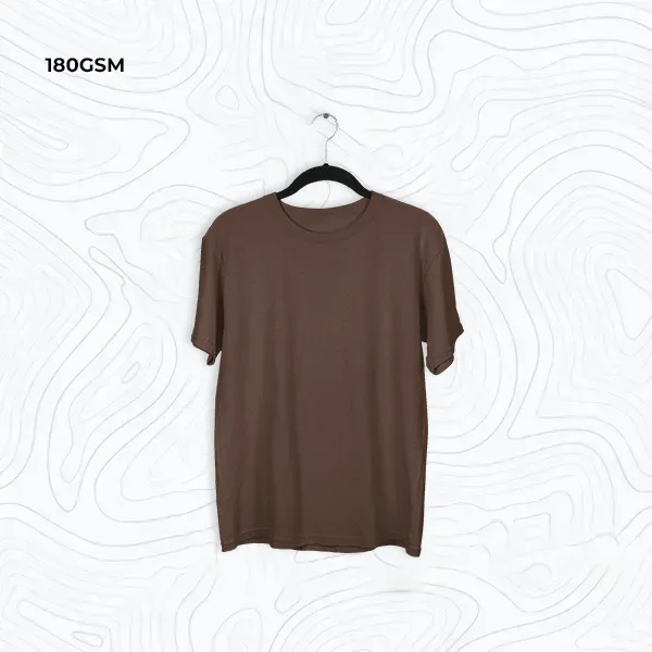 180 GSM T-shirt  Live Photo in sj180brown