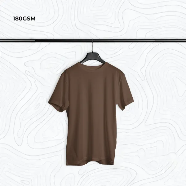 180 GSM T-shirt  Live Photo in sjr180brown