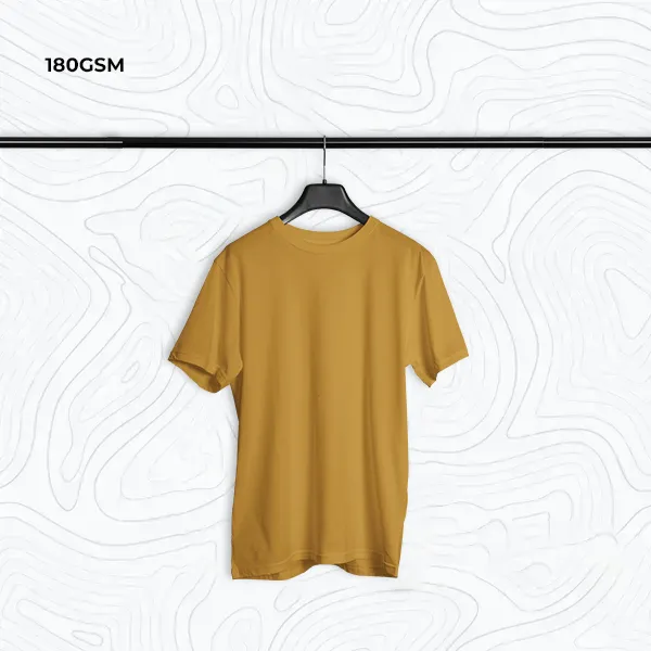 180 GSM T-shirt  Live Photo in sjr180yellow