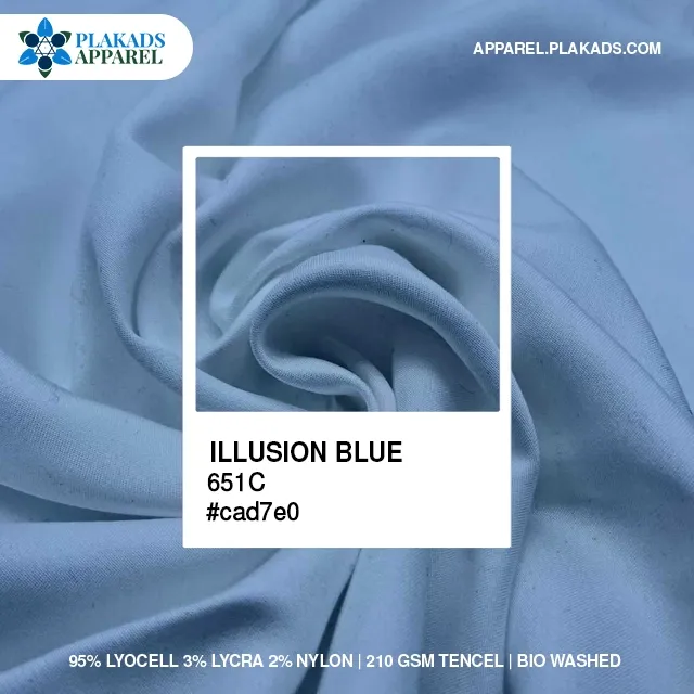 Tencel Fabric Live Photo in tencel-fabric-Illusion-Blue