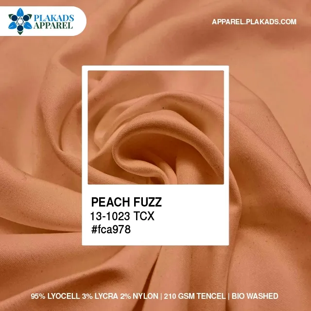Tencel Fabric Live Photo in tencel-fabric-peach-fuzz