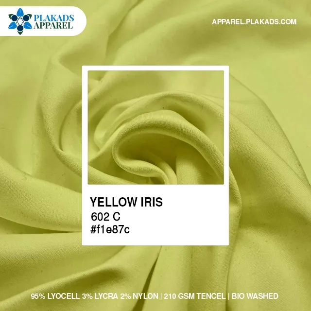 Tencel Fabric Live Photo in tencel-fabric-yellow-iris